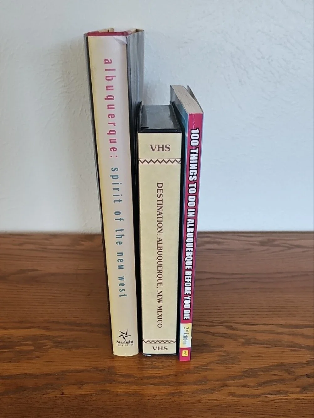 Albuquerque NM Bundle: 2 Books & VHS Tape Tour New Mexico Souvenir Set
